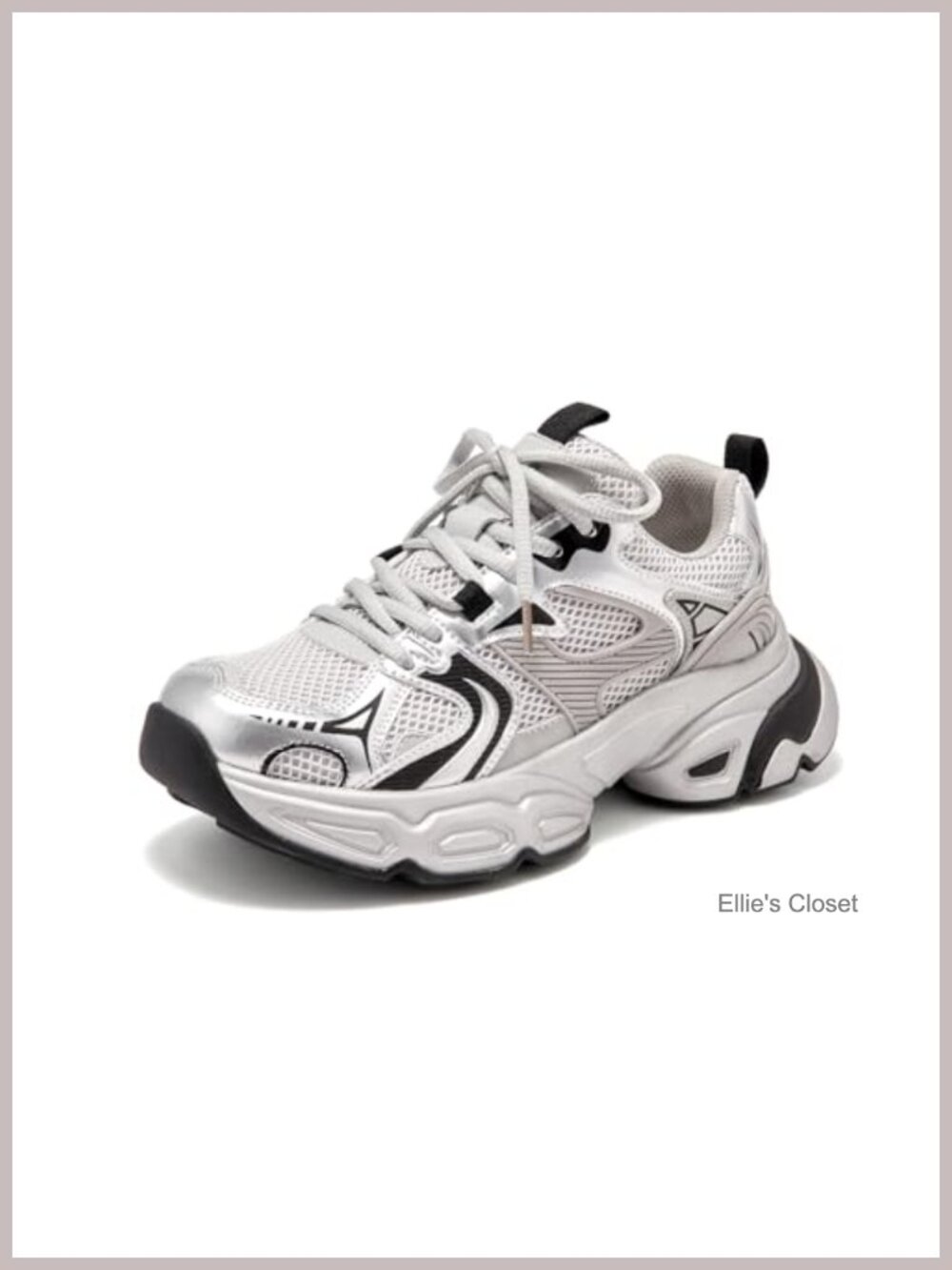 Chunky Platform Sneakers for Women Non-Slip Lace-up Walking Shoes